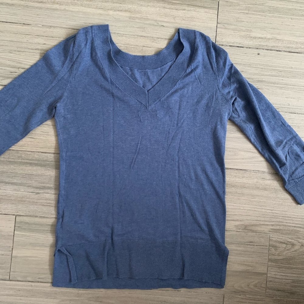 Blue silk cotton sweater